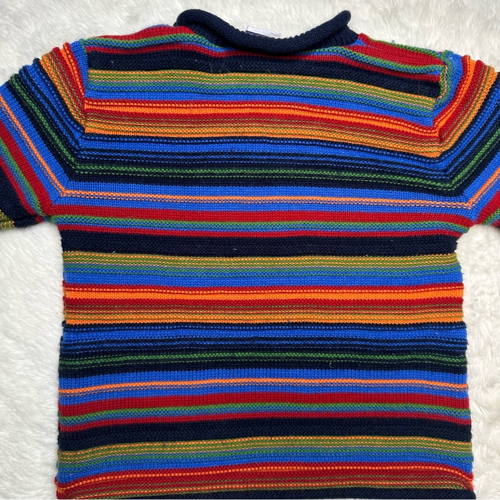 Rugged Bear Vintage Sweater Colourful Stripes Size 4 - Picture 12 of 16